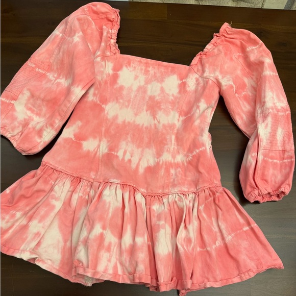 LoveShackFancy Chai Tie Dyed Mini Dress - Picture 5 of 8